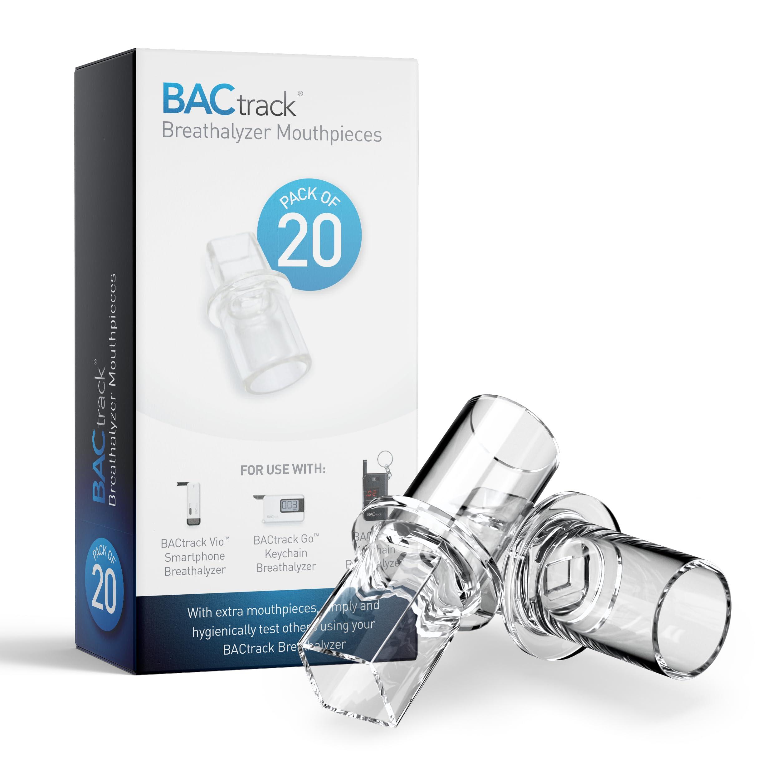 BACtrack BACtrack Go Keychain Breathalyzer (White) + 20 Breathalyzer Mouthpieces Bundle