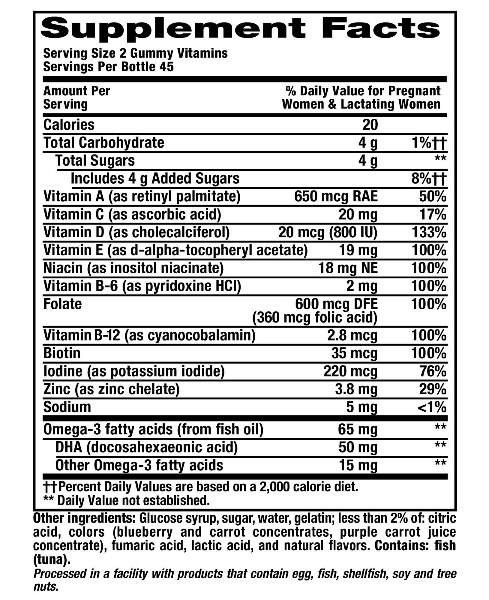 Vitafusion Vitafusion PreNatal Gummy Vitamins, 90ct