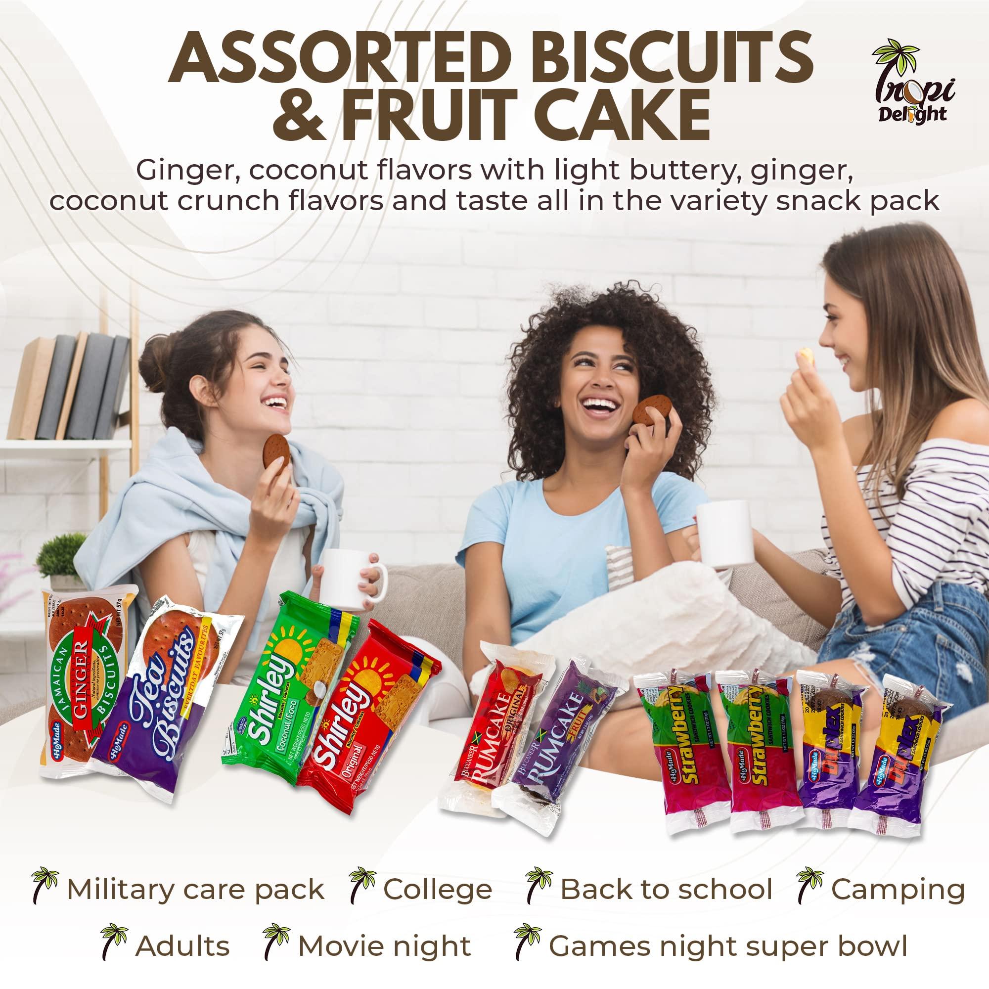 TROPI DELIGHT Tropi Delight Jamaican Variety Snack - Exotic Gift Box (40ct) International College Student Military Care Pack Assorted Caribbean Food Treats Chips Candy Basket Sampler