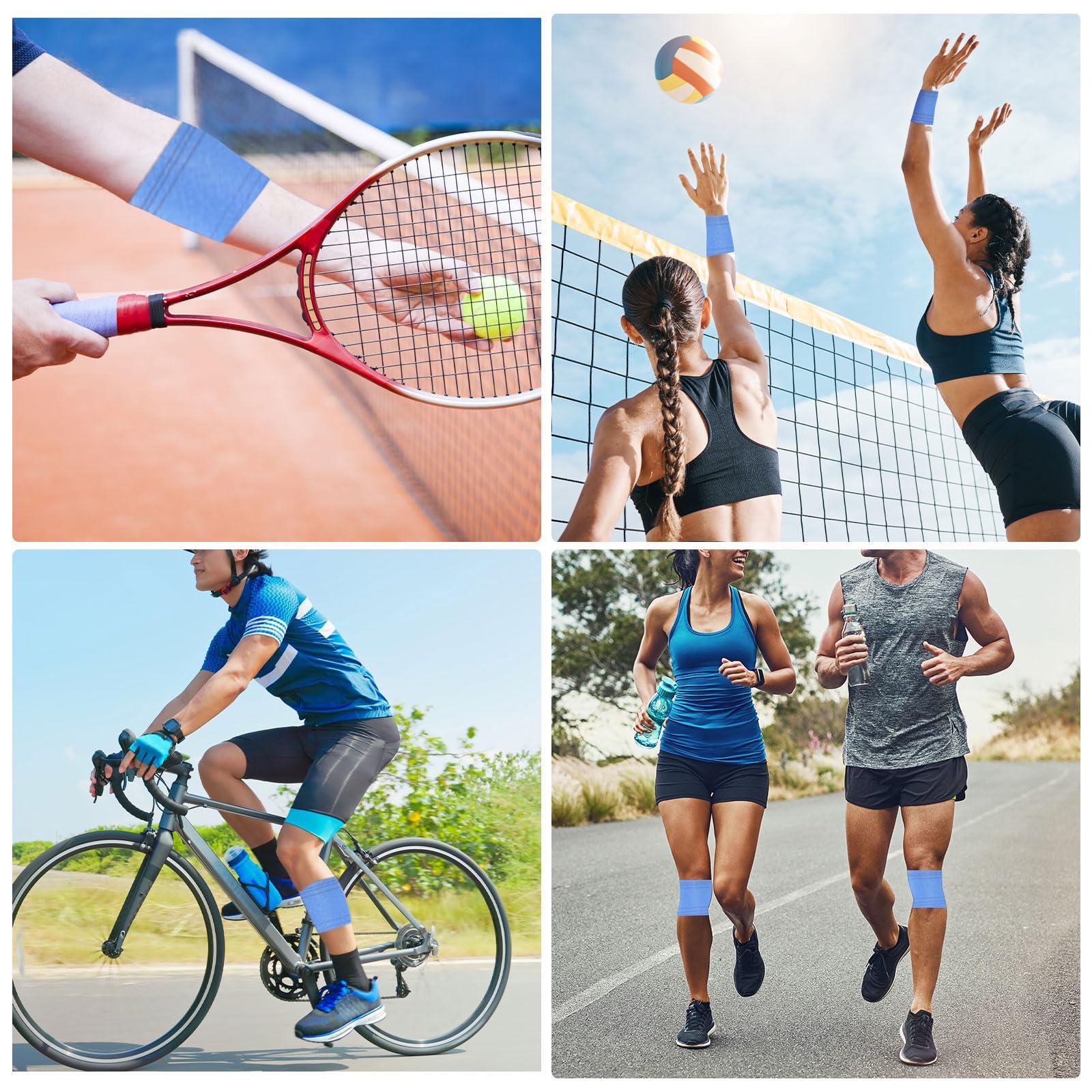 MECCANIXITY MECCANIXITY Pre Wrap Athletic Tape 30 Yards x 2.8 Inch Foam Under Wrap Tape Sports Prewrap Headband for Hair Ankles Wrists Hands Knees, Green 12 Rolls