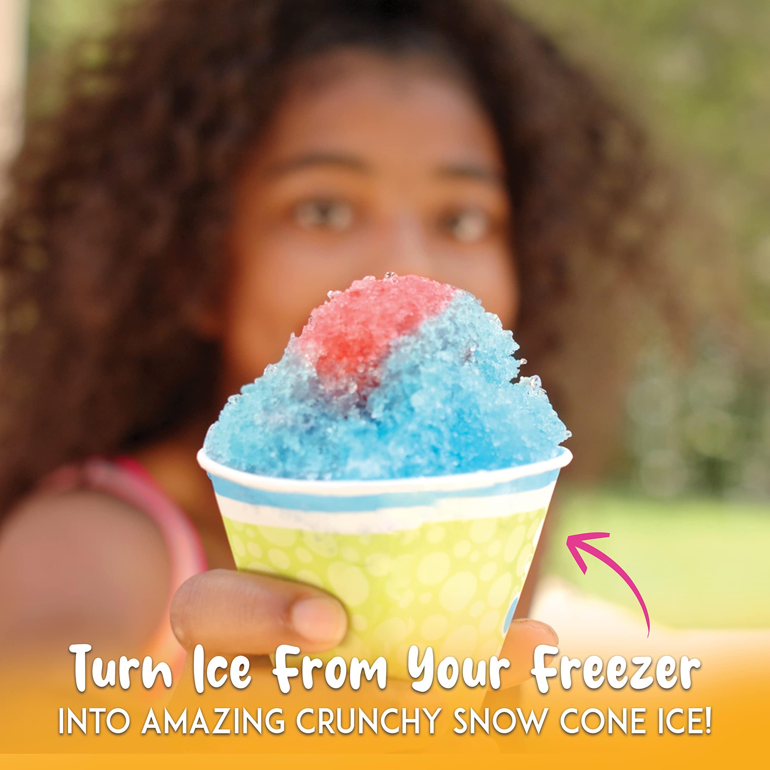 Hawaiian Shaved Ice Hawaiian Shaved Ice Snow Cone Machine Package with Flavoring Syrups, Featuring Cherry, Grape, Blue Raspberry Shaved Ice Syrup and Party Ready Accessories