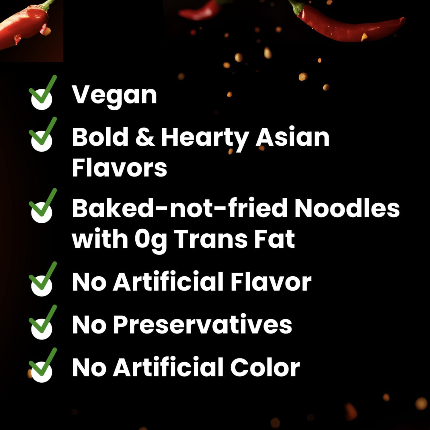 Lemonilo Lemonilo Ramen - Fire Chow Mein - Healthy Instant Ramen - Made with All-Natural Ingredients - Quick Meal Kit (2.99 Oz) - Single Pack