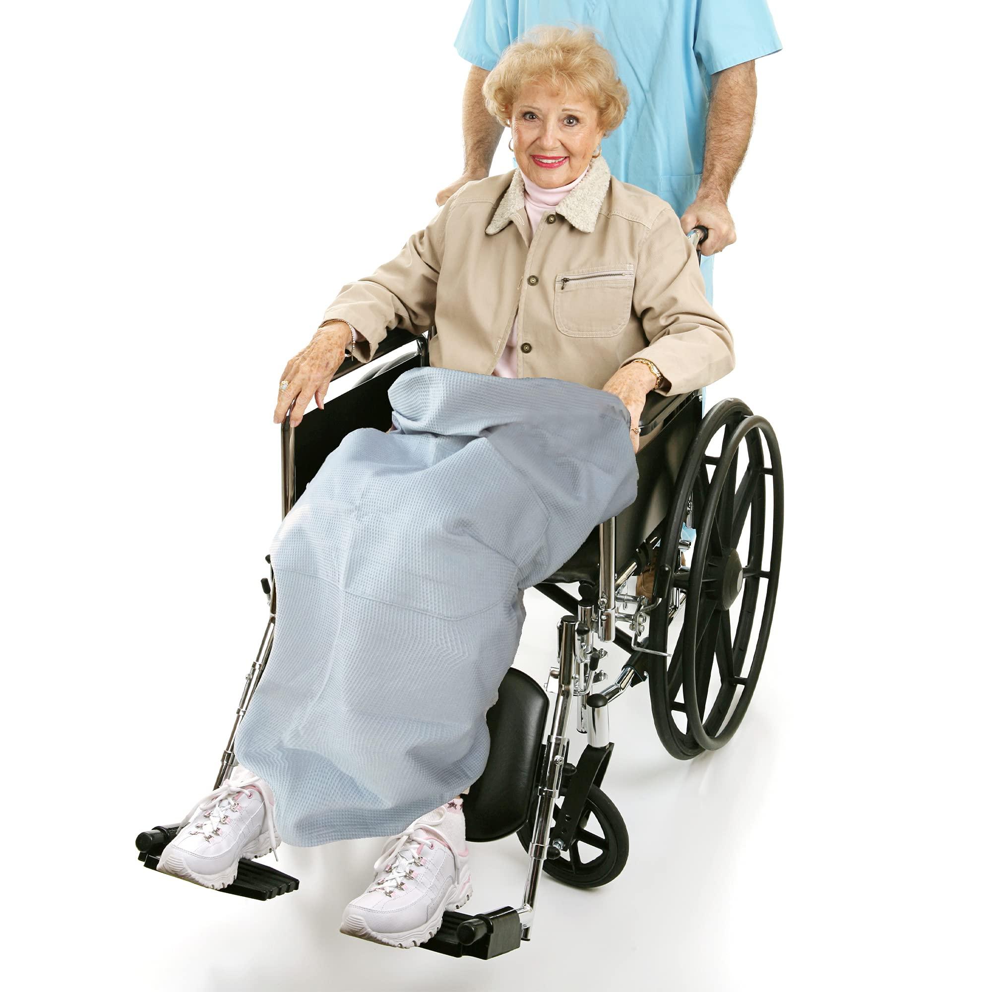 Classy Pal Classy Pal Lightweight Wheelchair Blanket, Waffle Weave Soft Blanket, 106cm L & 99cm W, Wheelchair Accessories, Grey Blanket, Elderly Gifts
