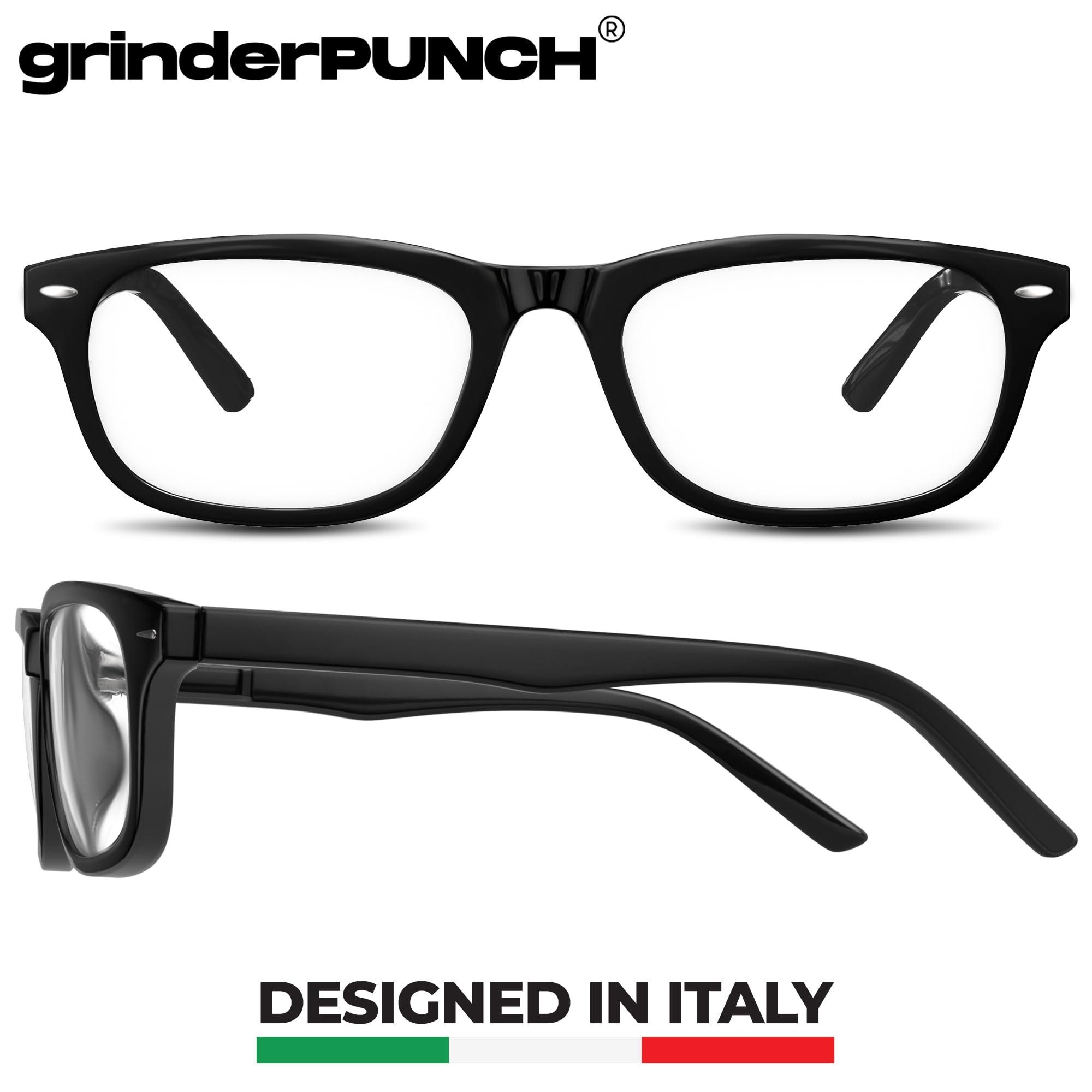 grinderPUNCH grinderPUNCH High Magnification Power Readers Slim Reading Glasses 4.00-6.00 Black/4.50