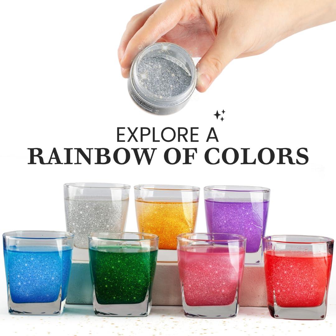 DAZZLE DUST (BULK10g) Silver Edible Glitter For Drinks, Silver Luster Dust Edible Glitter For Cakes, Silver Sprinkles For Cake Decorating, Edible Cake Decorations Drink Glitter 100% Food Safe, Vegan, Gluten Free