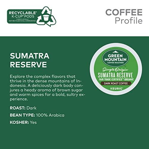 Green Mountain Coffee Roasters Green Mountain Coffee Roasters Sumatra Reserve Coffee, Keurig Single-Serve K-Cup pods, Dark Roast, 32 Count