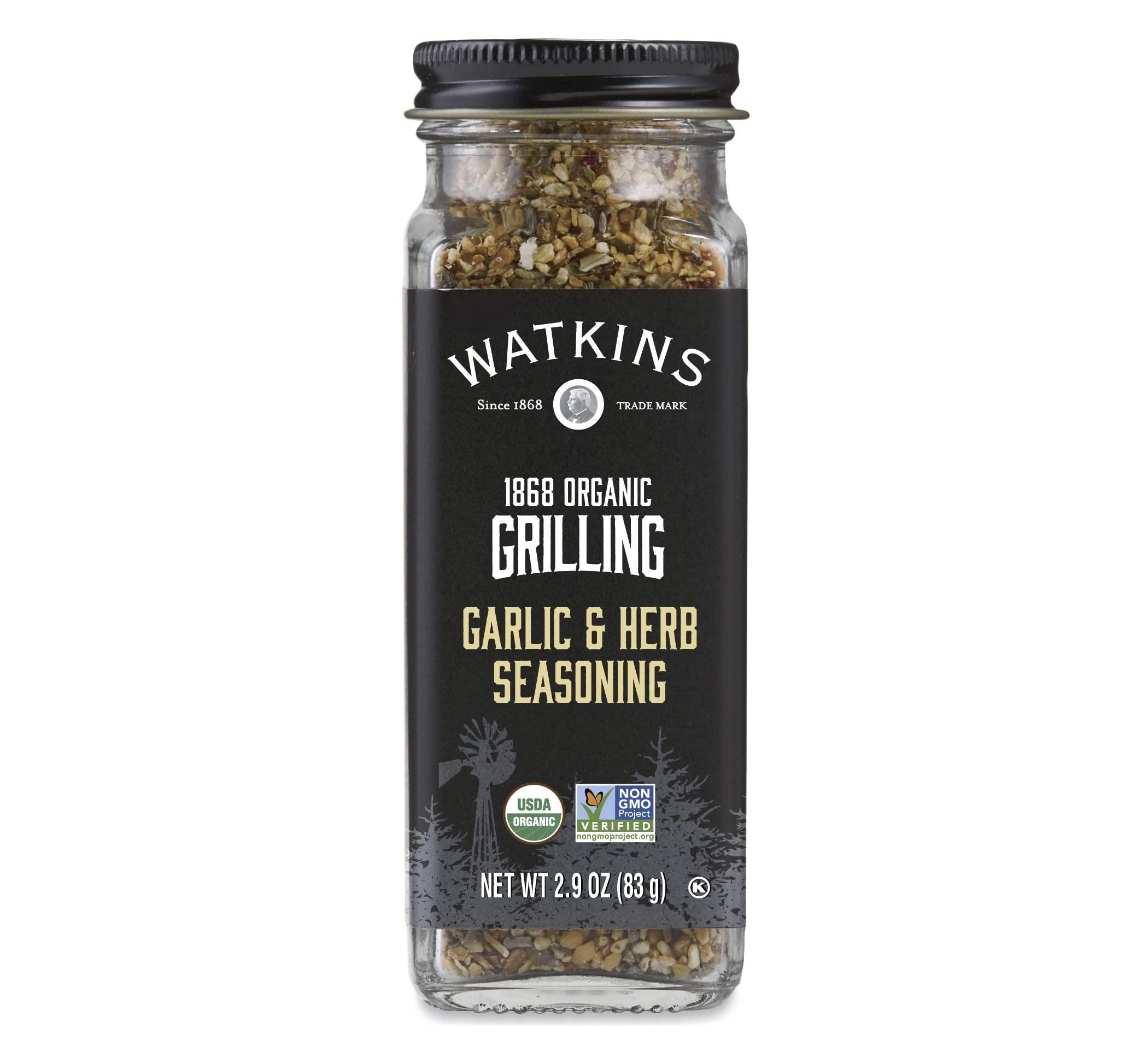 Watkins Watkins Organic Grilling Garlic & Herb Seasoning, Non-GMO, Kosher, 2.9 Oz, 1-Pack