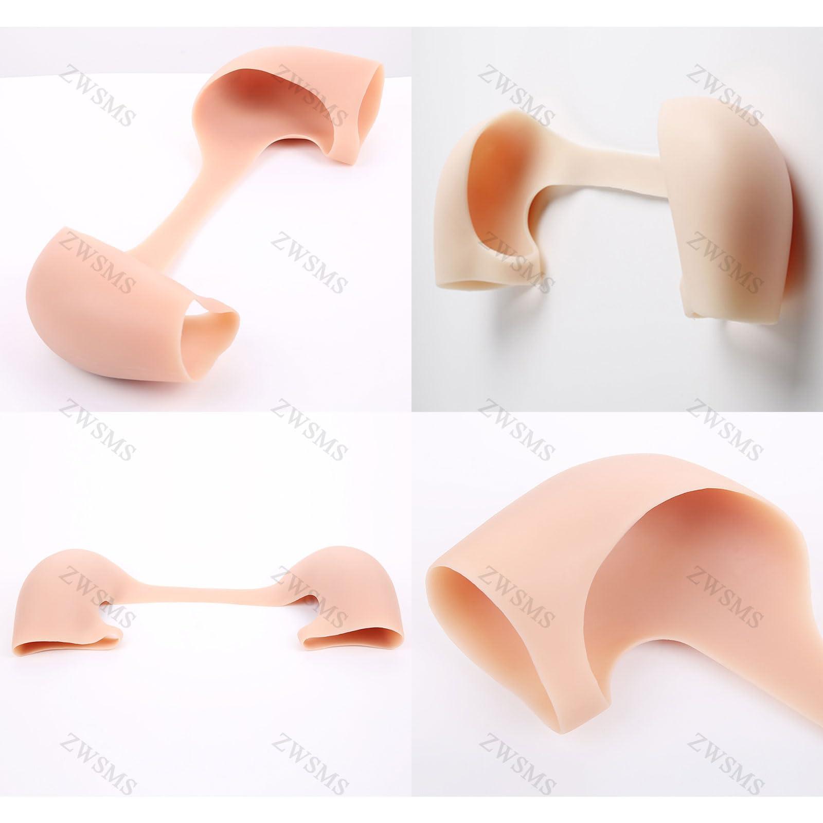 ZWSMS ZWSMS Men\'s Silicone Shoulder Pads Anti-Slip Shoulder Push-up Pads Reusable Invisible Enhancer Shoulder Pads for Clothing,Color 2,L