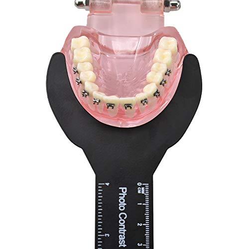 RZJZGZ RZJZGZ (6Pcs) Dental Photo Contrast Black Background Board Autoclavable Dental Orthodontic Oral Cheek Retractors Photographic Black Background Backdrop