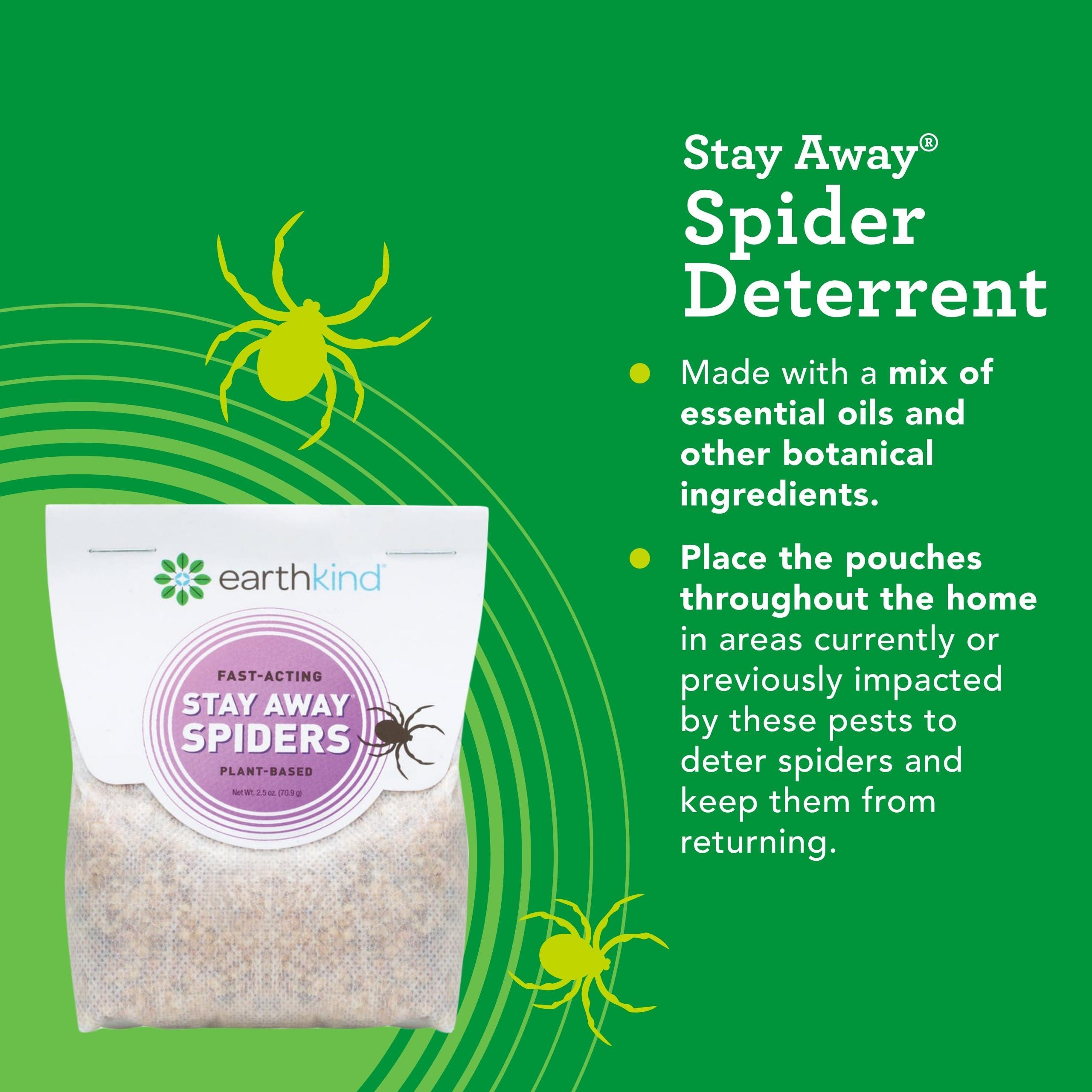 Stay Away Stay Away Spiders Deterrent - Indoor Spider Deterrent Pouches for Attic, Crawl Space, Window Sill & More - with Plant-Based Ingredients & Essential Oils - 6-Pack with Extended Release Pouch Pod