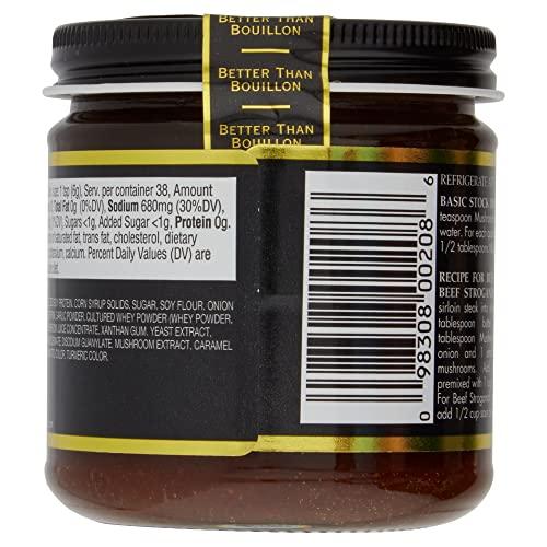 Better Than Bouillon Better Than Bouillon Premium Mushroom Base, Made from Seasoned & Concentrated Mushrooms, Makes 9.5 Quarts of Broth, 38 Servings, 8 OZ (Single)