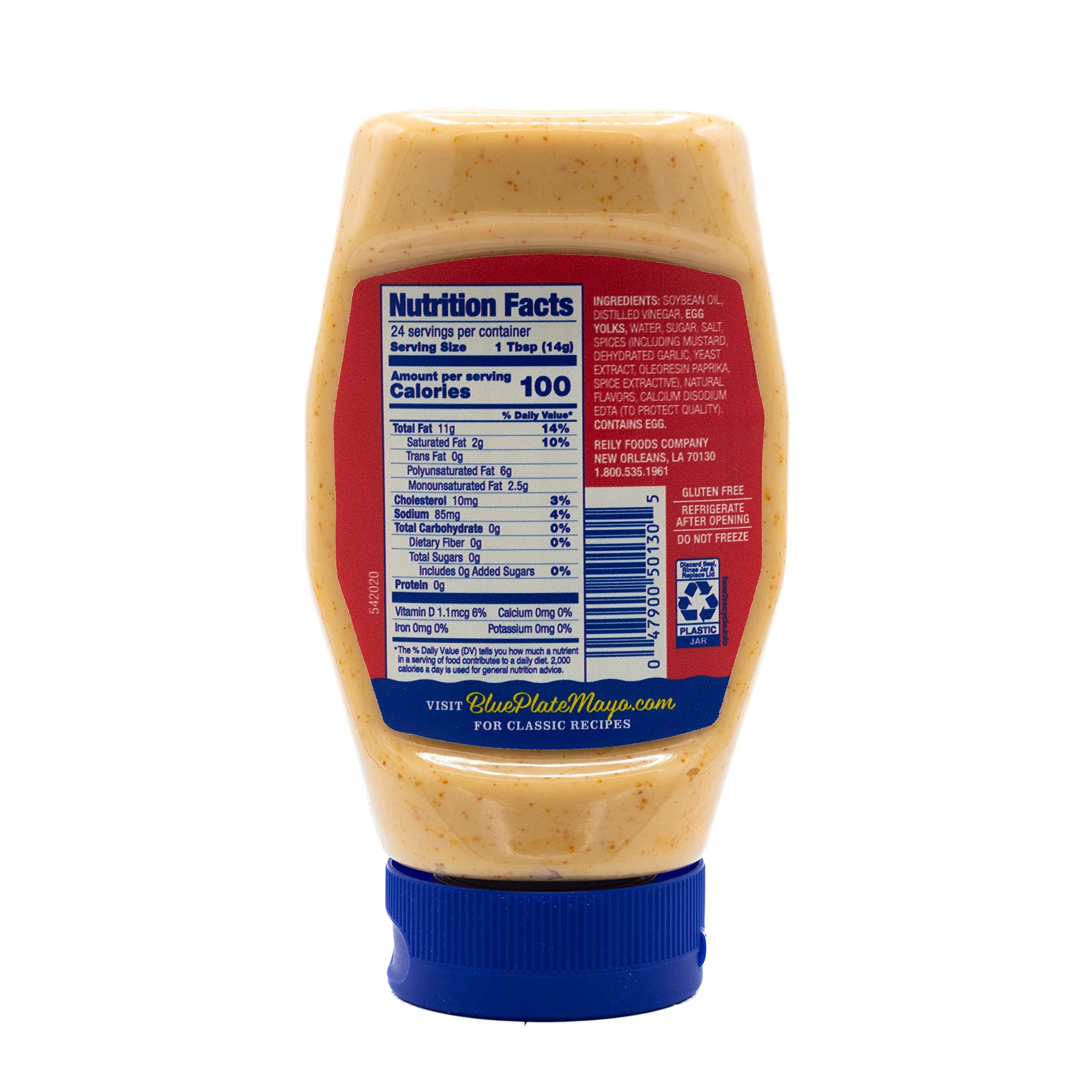 Blue Plate Mayonnaise Blue Plate Hot & Spicy Mayonnaise, Rich and Creamy Mayo with a Southern Kick 12 fl oz Squeeze Bottle (Pack of 6)