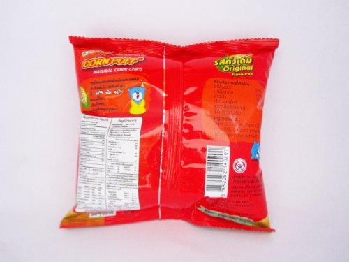 Corn Puff Thai Snack Corn Puff Natural Corn Chips 19 G. (12 Packs)