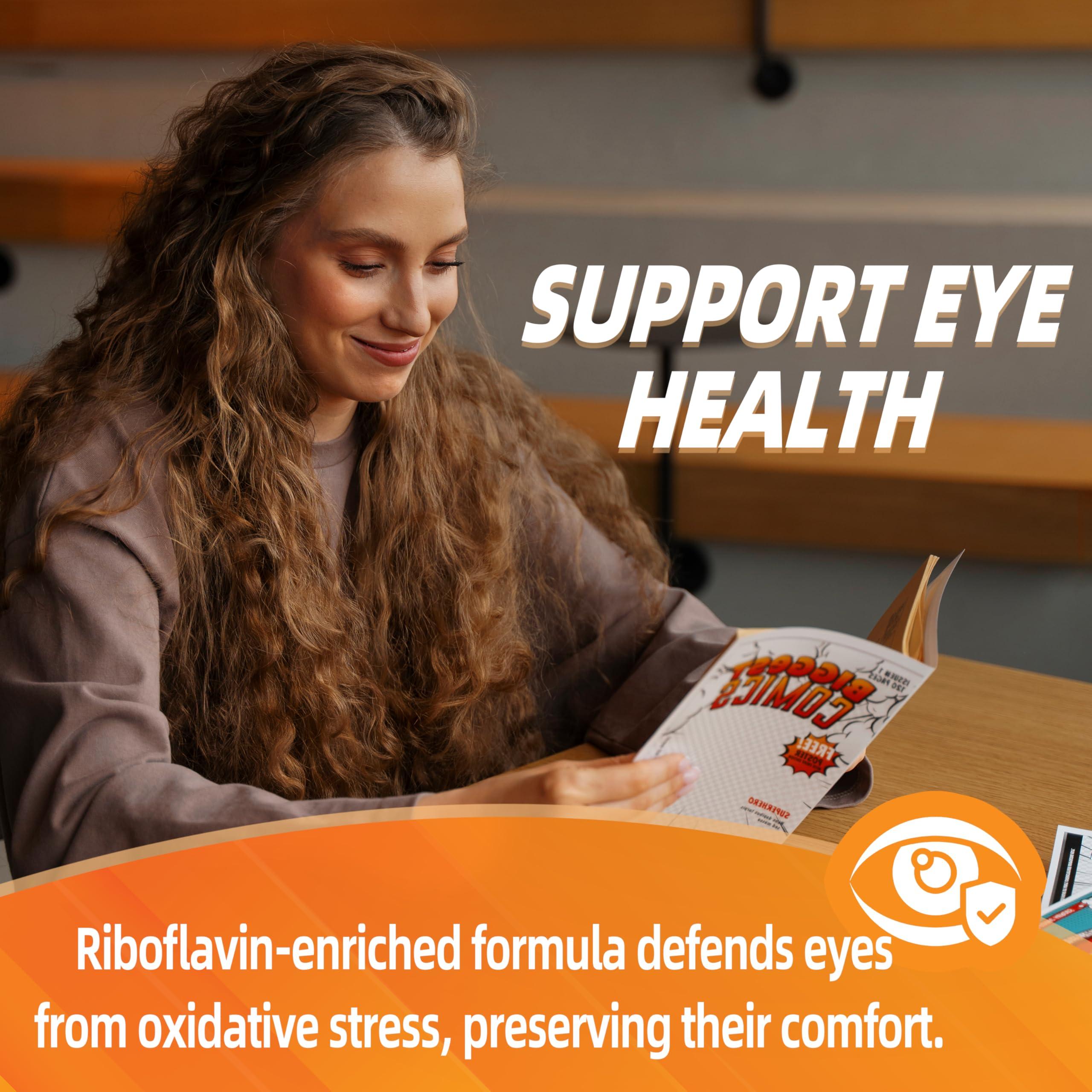 Joywiit Joywiit Vitamin B2 Gummies | Riboflavin 400mg | b2 Vitamin 400mg Chewable for Adults and Kids, Migraine Relief & Energy and Nervous System Support, Non GMO, Vegan - 60 Counts