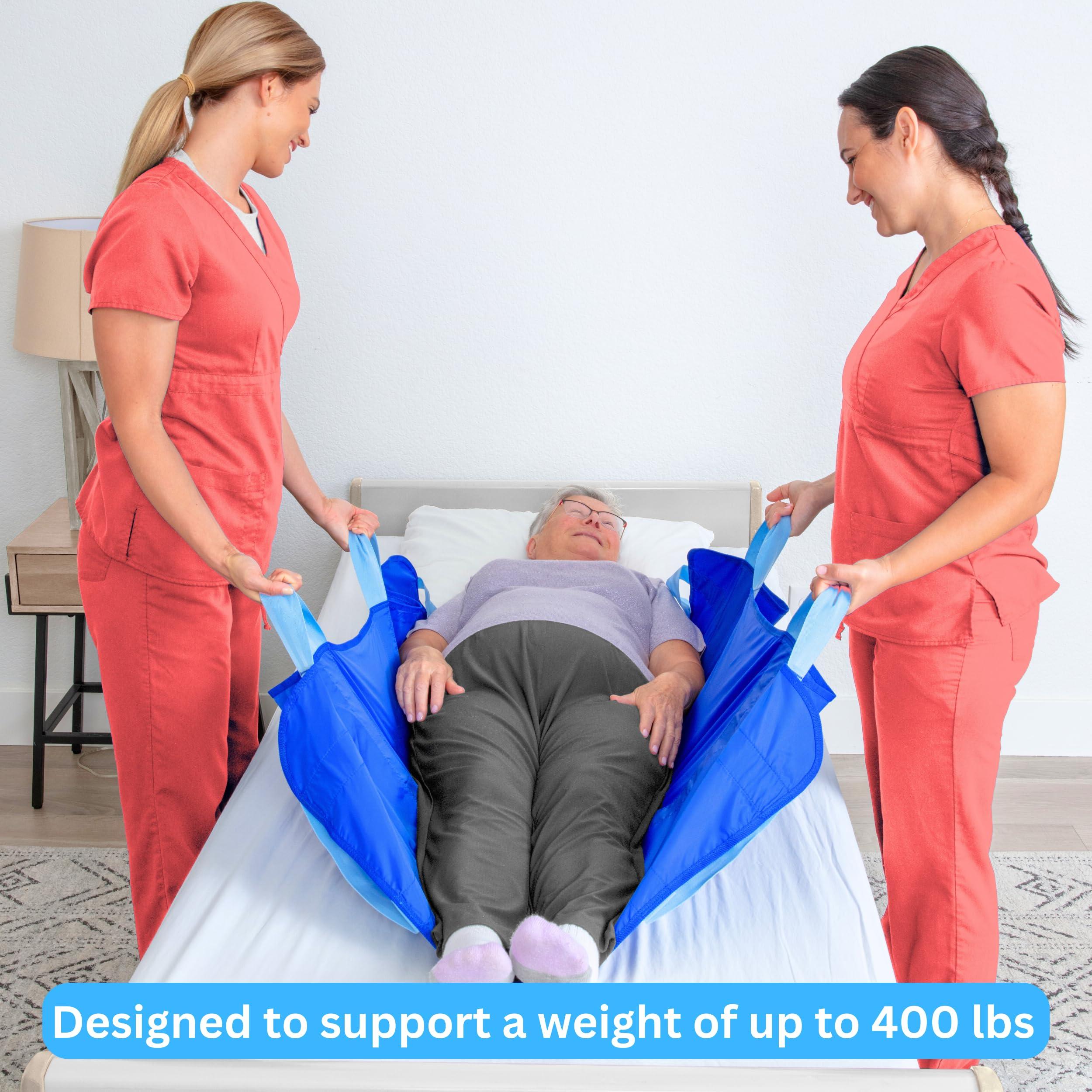 EYRA EYRA Positioning Bed Pads for Elderly, Positioning Bed Pad with Reinforced Handles 48x40, Slide Sheets for Moving Patients, Bed Positioning Pad Designed for Turning, Lifting & Sliding Elderly