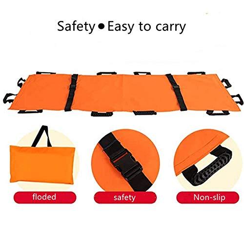 Nurth Nurth Oxford Folding Soft Stretcher with 8 Handles Waterproof Foldable/Emergency Rescue Back Stretcher with Storage Bags for Hospital,Clinic, Home,Sports venues,Ambulance Capacity 350 lbs Orange