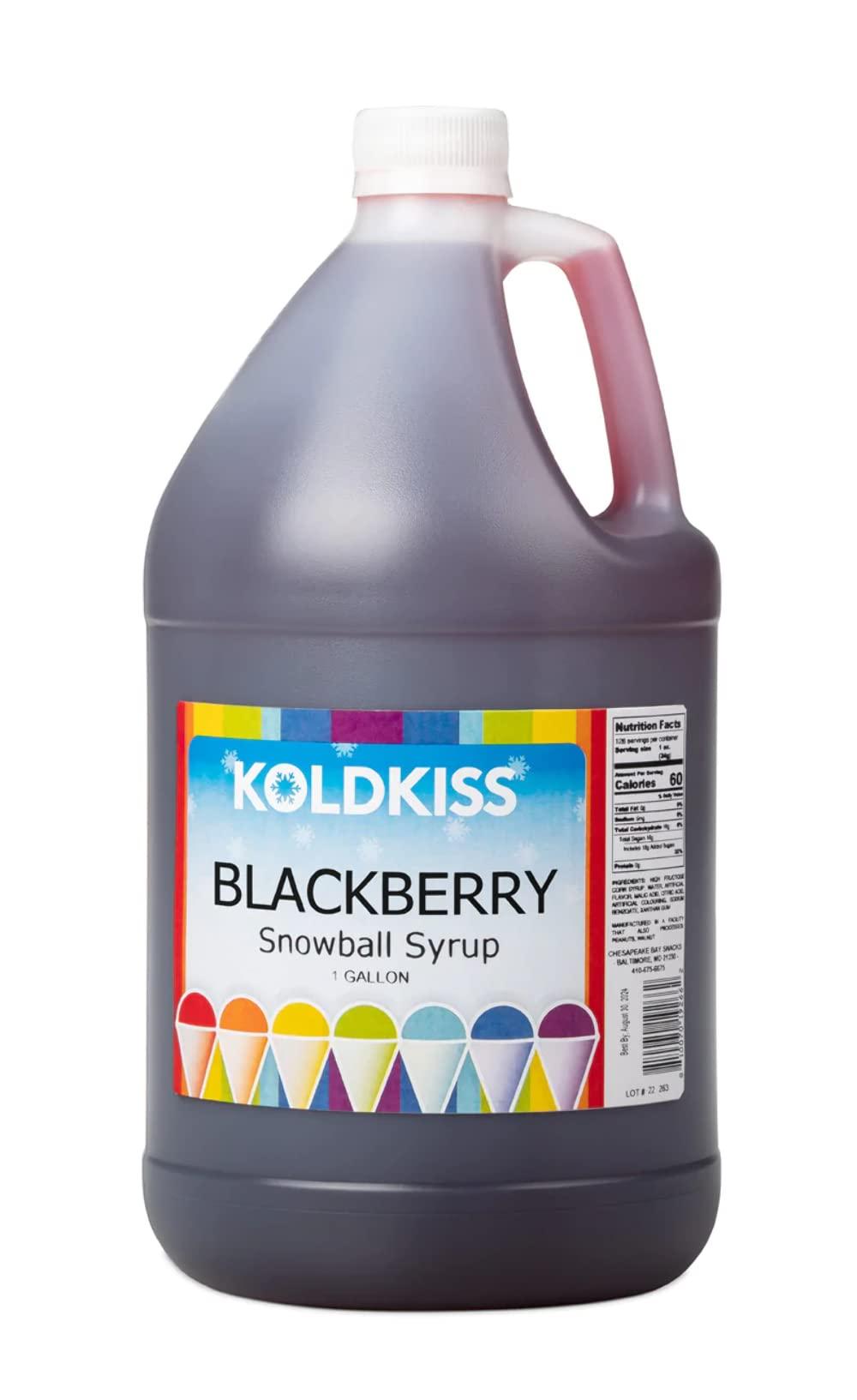 Koldkiss Koldkiss Shaved Ice and Snow Cone Flavored Syrups - One Gallon, 64 Snow cones Per Bottle - Watermelon Flavor