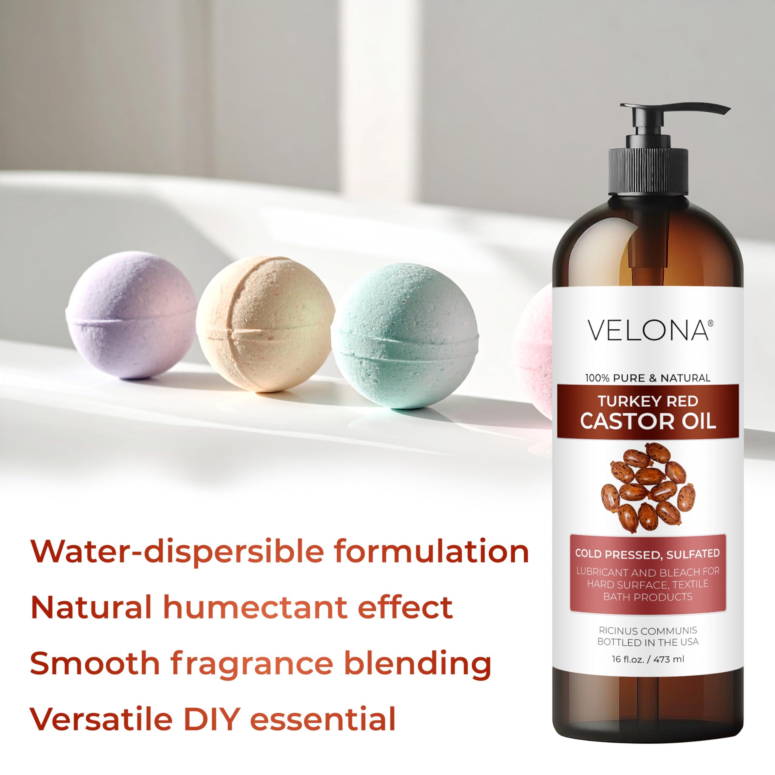 velona velona Castor Oil Turkey Red 64 oz | 100% Pure and Natural Carrier Oil | Cold Pressed | Hair, Body and Skin Care | Use Today - Enjoy Results