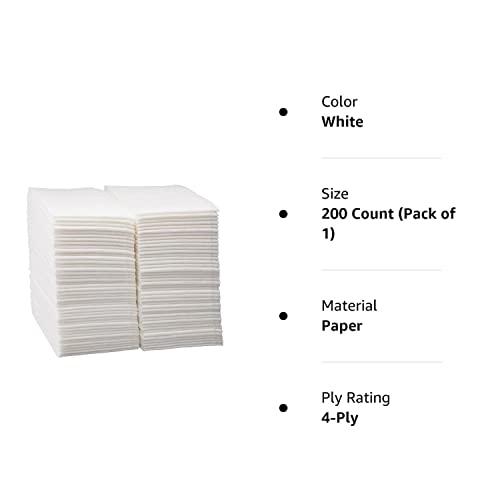eDayDeal HomeGoods Disposable Guest Towels 200 Pack - White Napkins for Guest Bathroom, Heavy Duty Disposable Hand Towels, Ultra Absorbent Linen Feel Paper Napkins for Bathroom, Parties and Events