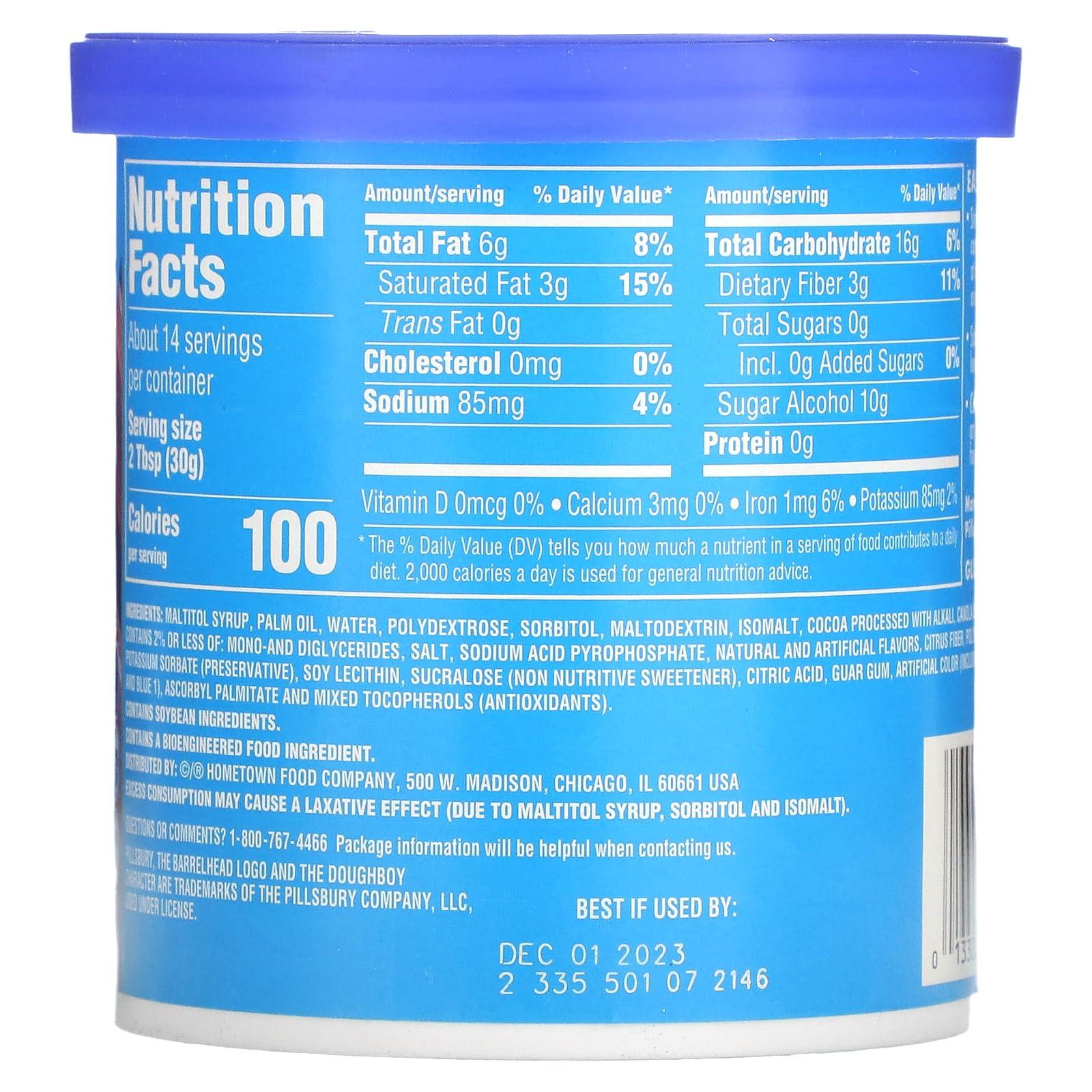 Pillsbury Pillsbury Creamy Supreme Sugar Free Chocolate Fudge Flavored Frosting, 15 Ounce