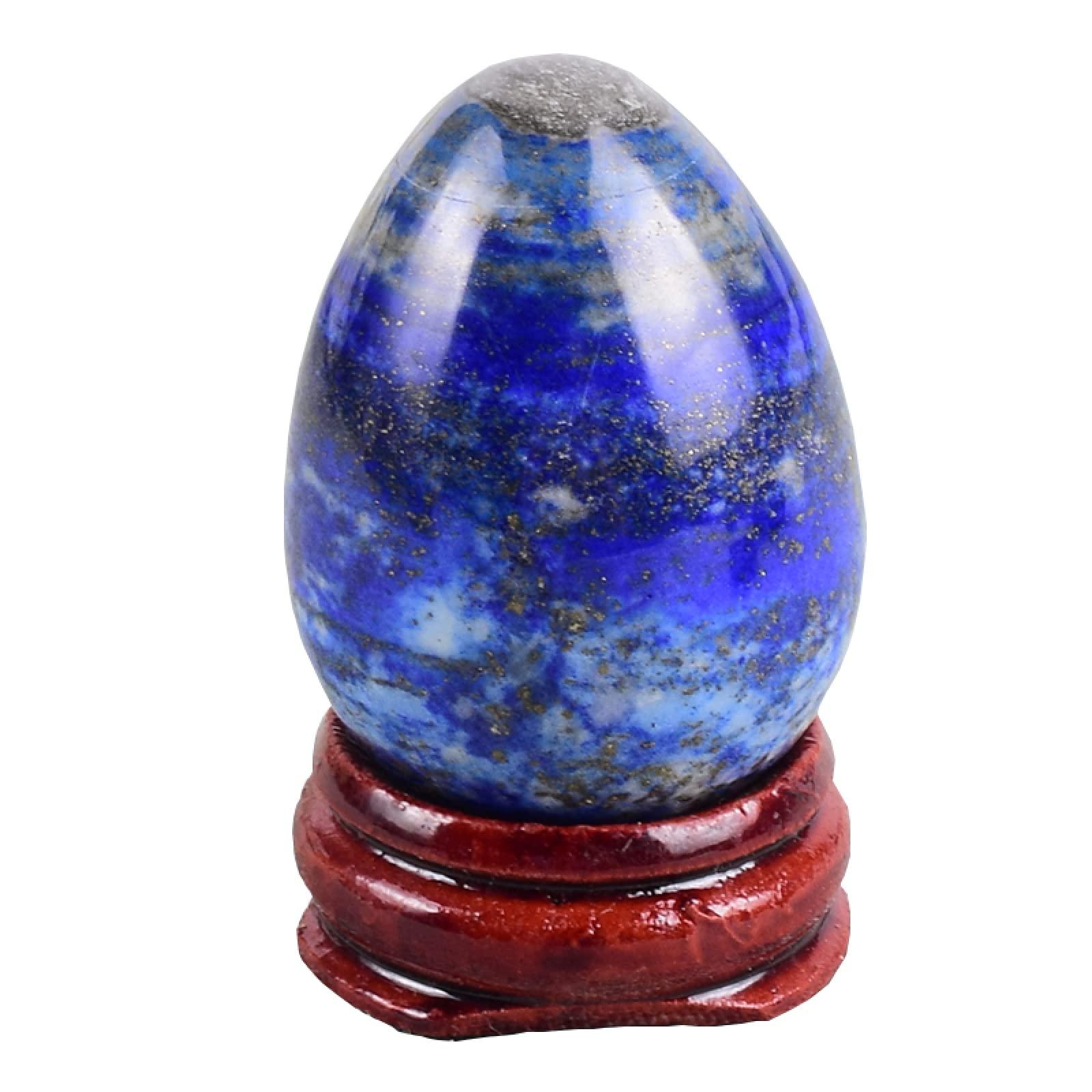 MiZuh Yoni Egg Set Natural Lapis Lazuli Yoni Egg 43 * 30 Mm Undrilled Mineral Stone Ball Kegel Exercise,Rose Red