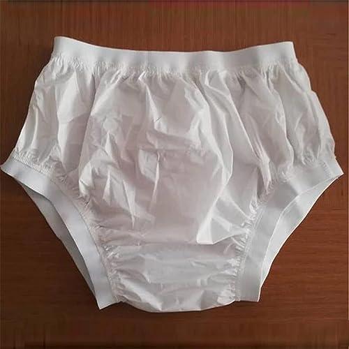 TAPIVA Plastic Pants for Adults with Incontinence,Elastic Band Plastic Waterproof Pants, Plastic PVC Diapers, Reusable Senior Diapers, Soft Surface, Suitable for Adult Men and Women