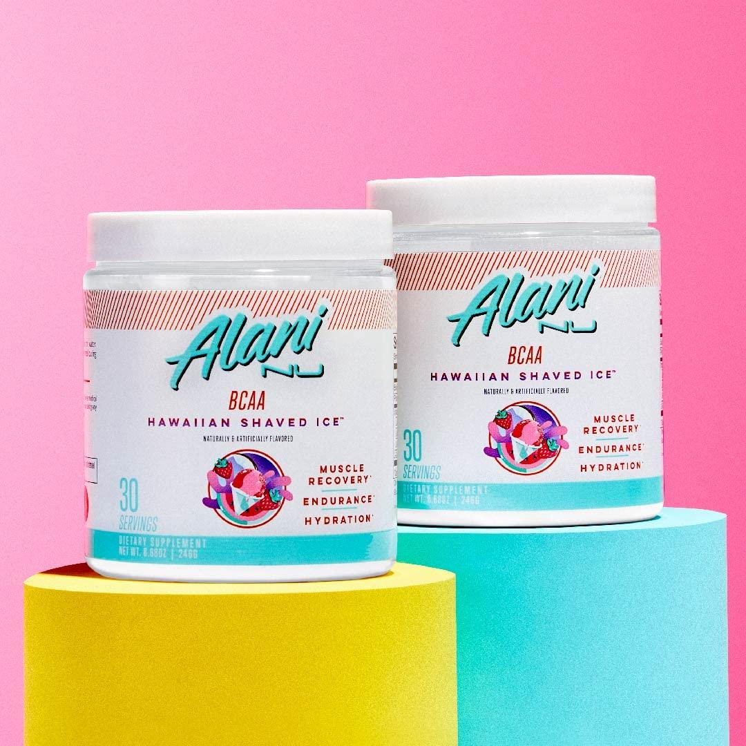 Alani Nu Alani Nu BCAA Hawaiian Shaved Ice | Branch Chain Essential Amino Acids | 2:1:1 Formula | Supplement Powder | Muscle Recovery Vitamins for Post-Workout | 30 Servings