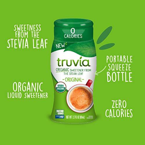 Truvia Truvia Organic Zero-Calorie Liquid Stevia Sweetener, fluid ounce bottle, Original flavor, 2.7 Fl Oz (Pack of 12)