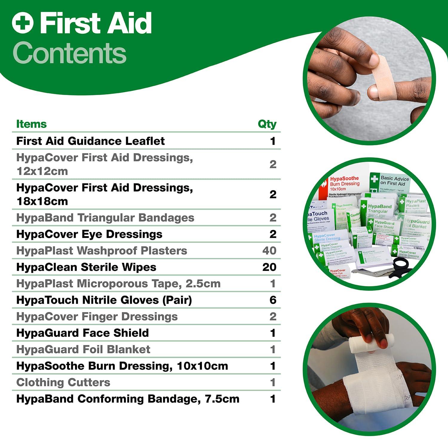 Safety First Aid Group Safety First Aid Group Economy First Aid Kit BS 8599 Compliant, Small Fully Stocked