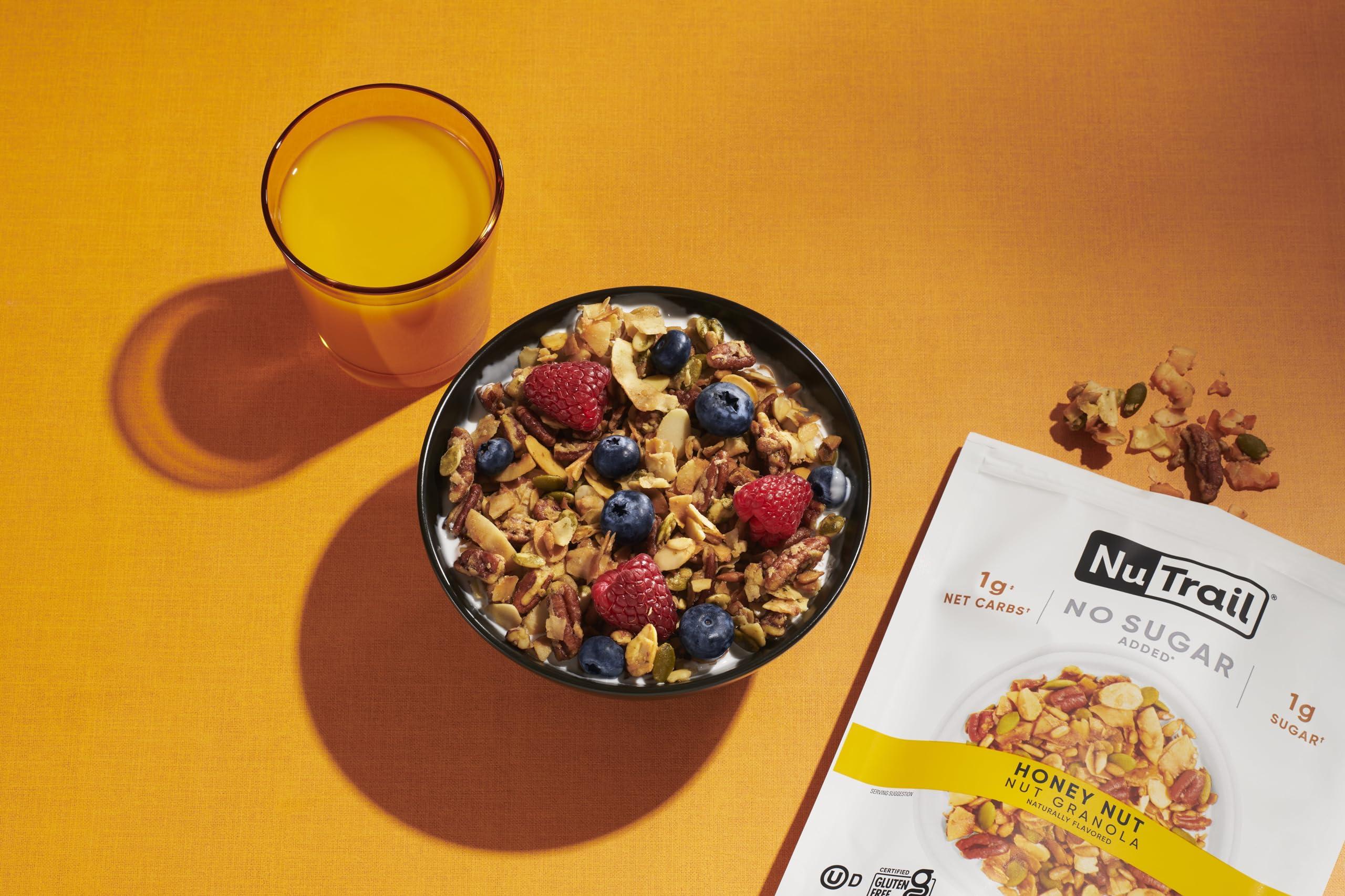 NuTrail NuTrail Nut Granola Cereal, Honey Nut, No Sugar Added, Keto, Low Carb, Gluten Free, Grain Free, Healthy Breakfast 8 oz. 6 Count