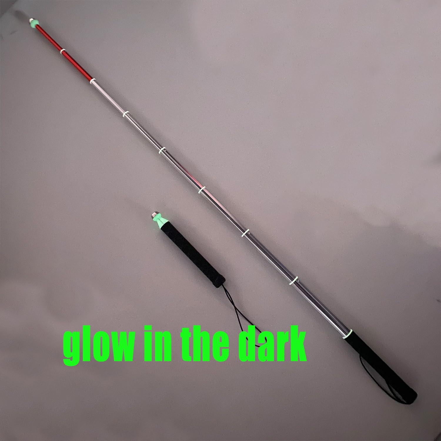 Rooyi ROOYI Aluminum Telescopic Blind Cane Walking Stick Foldable Retractable Visual Impairment Cane for The Blind 9 inch Walking Cane (Black)