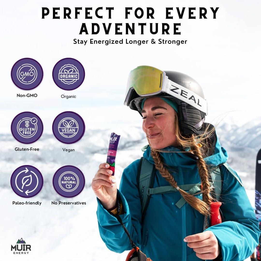 Muir Energy MUIR Energy Real Food Energy Gel Variety Pack for Endurance Athletes (Slow Burning 24 Pack)