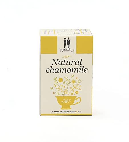 INGLESTEA INGLESTEA Pure Chamomile Tea Bags - Caffeine-Free & Sleep Time Tea -Chamomile Flowers Aroma For Relieving Stress - Brew Hot Or Iced - Individually Wrapped - 1.2g x 20 Tea Bags