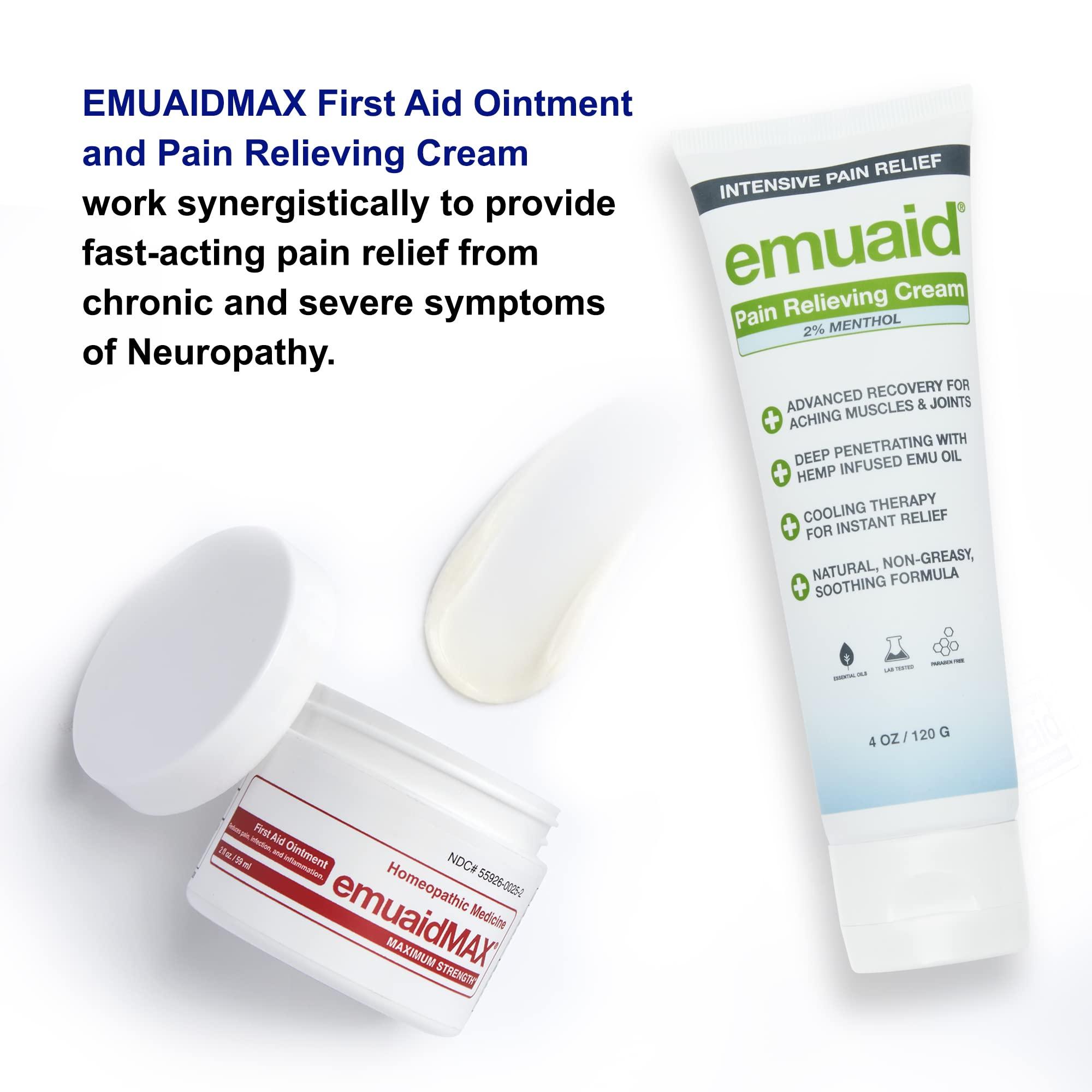 emuaid emuaid EMUAIDMAX Neuropathy Premium Bundle - EMUAIDMAX Maximum Strength 2oz with Pain Relieving Cream 5oz Ionic Silver Socks