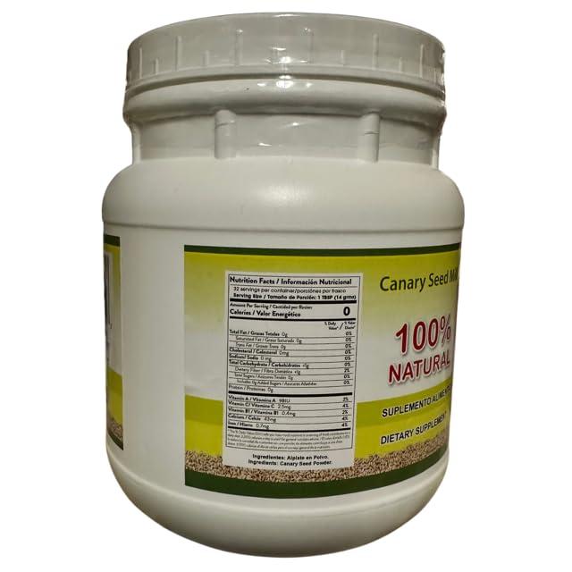 LO+NATURAL Leche de Alpiste (454g) Canary Seed Milk / 100% Natural Suplemento Alimenticio Bote