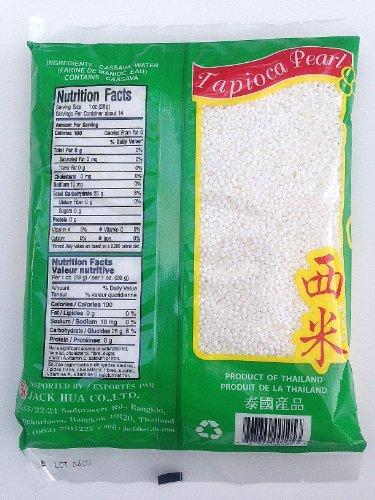JHL Tapioca Pearls, Tapioca Balls, Tapioca Pearls Small 14 Oz. Bags, Made From Cassava (3 Pack) (White)