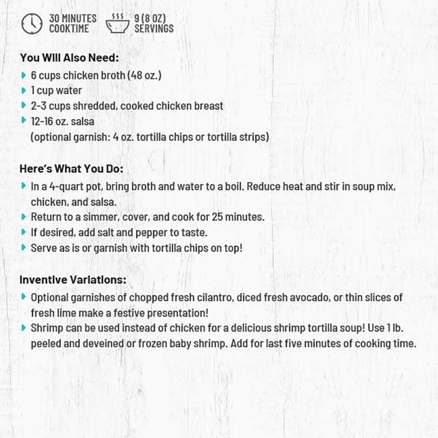 Anderson House Anderson House Frontier Soups Combo Pack: (1) Illinois Prairie Corn Chowder, 7 oz and (1) South of the border Tortilla, 4.5 oz