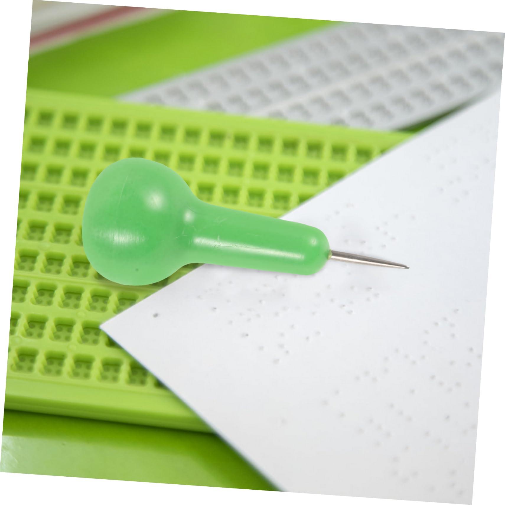 Gatuida Gatuida Blind Writing Pen Portable Braille Stylus for Blind Learning at Home Braille Writer Pens Braille Teaching Braille Writing Tool for Blind Visually Impaired Pen Spring Plastic