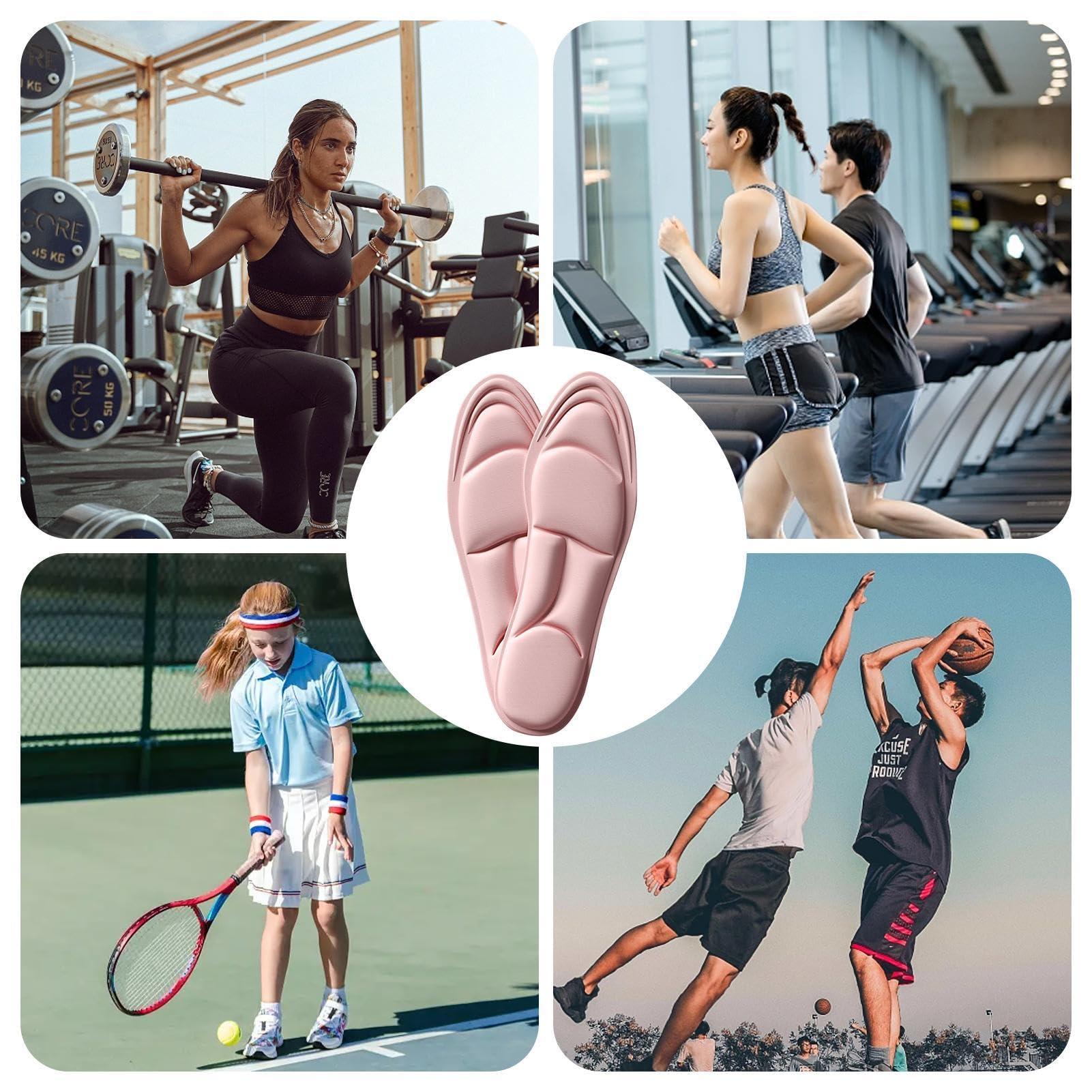 Generic Cushioned Insoles, Plush Insoles, Soft Gel Insoles, Replacement Shoe Inserts for Work Boot, Running Shoes, Hiking, Sneaker, Cushion Insoles Shock Absorbing for Foot Paisn Relief, Comfort Inner Soles