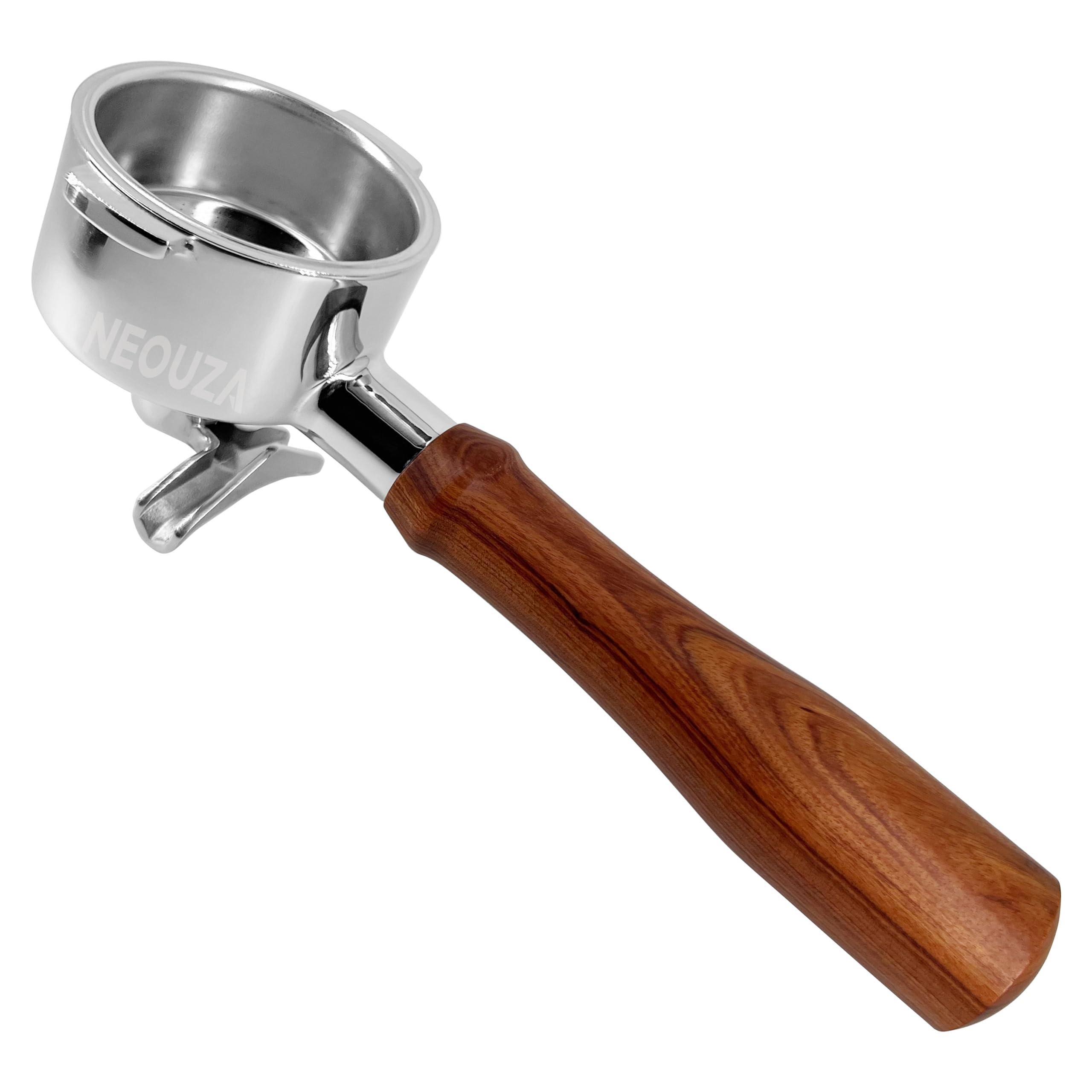 NEOUZA NEOUZA Espresso Portafilter 51mm Compatible with DeLonghi Stilosa ECP31.21 ECP33.21 ECP35.31 Coffee Machine Non-pressurized Basket, Double Spouts (2 Ears)