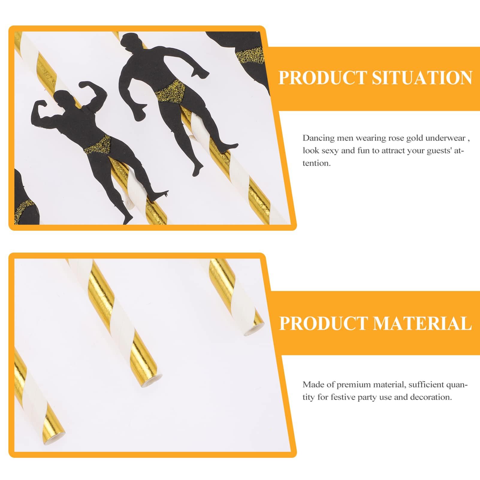 Gadpiparty Gadpiparty Coffee Decor Bachelorette Party Decorations Straws I 24 Pack Dancer Straw I Bridal Shower Supplies Crazy Silly Party Straws Drinking Favors Striper Games Summer Decor