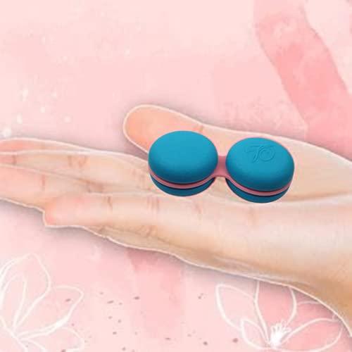 SPORTS WORLD VISION Sports Vision's 3 Pieces New Macaroon Dark Blue Contact Lens Storage/Soaking Case CE Marked