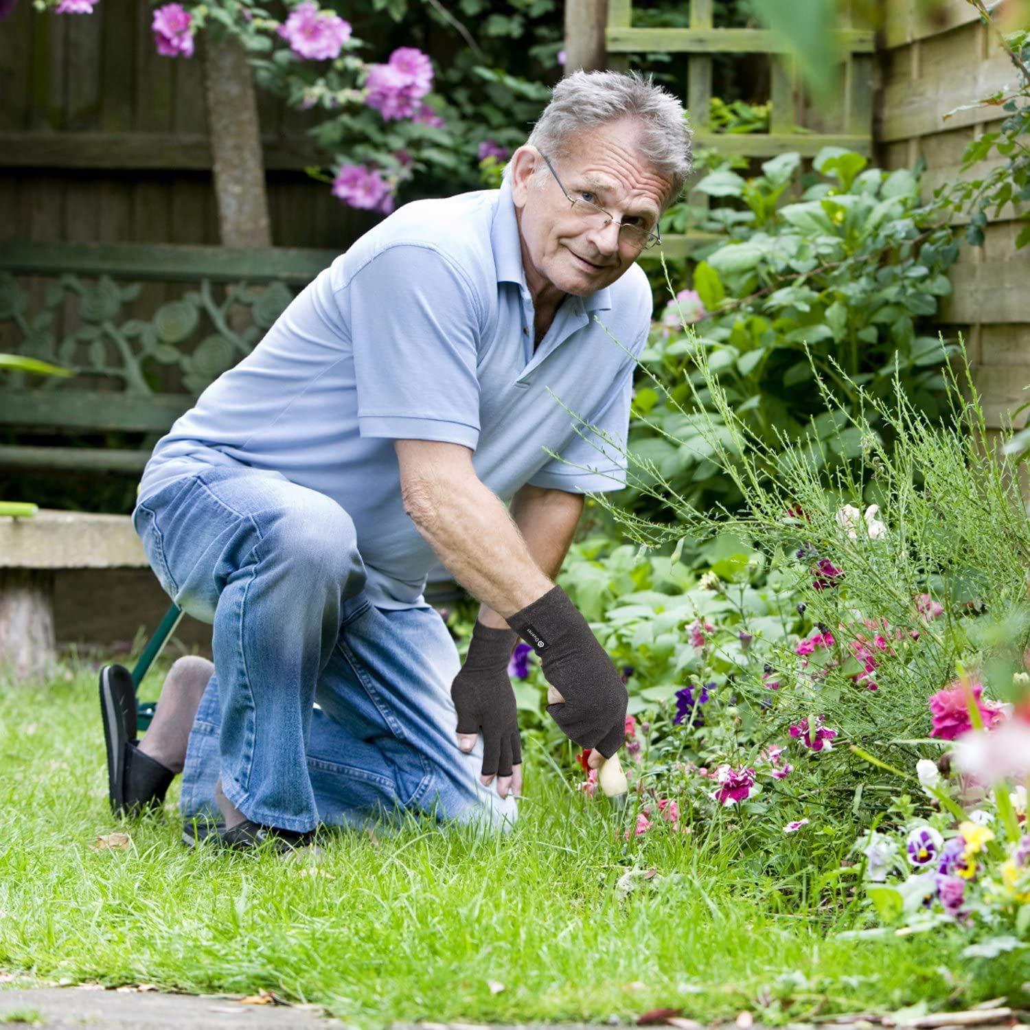 Duerer Duerer Arthritis Gloves, Compression Gloves for Women Men, Carpal Tunnel, Rheumatoid, Tendonitis, Fingerless Hand Thumb, Hand Pain, Fingerless Gloves for Computer Typing and Daily Work