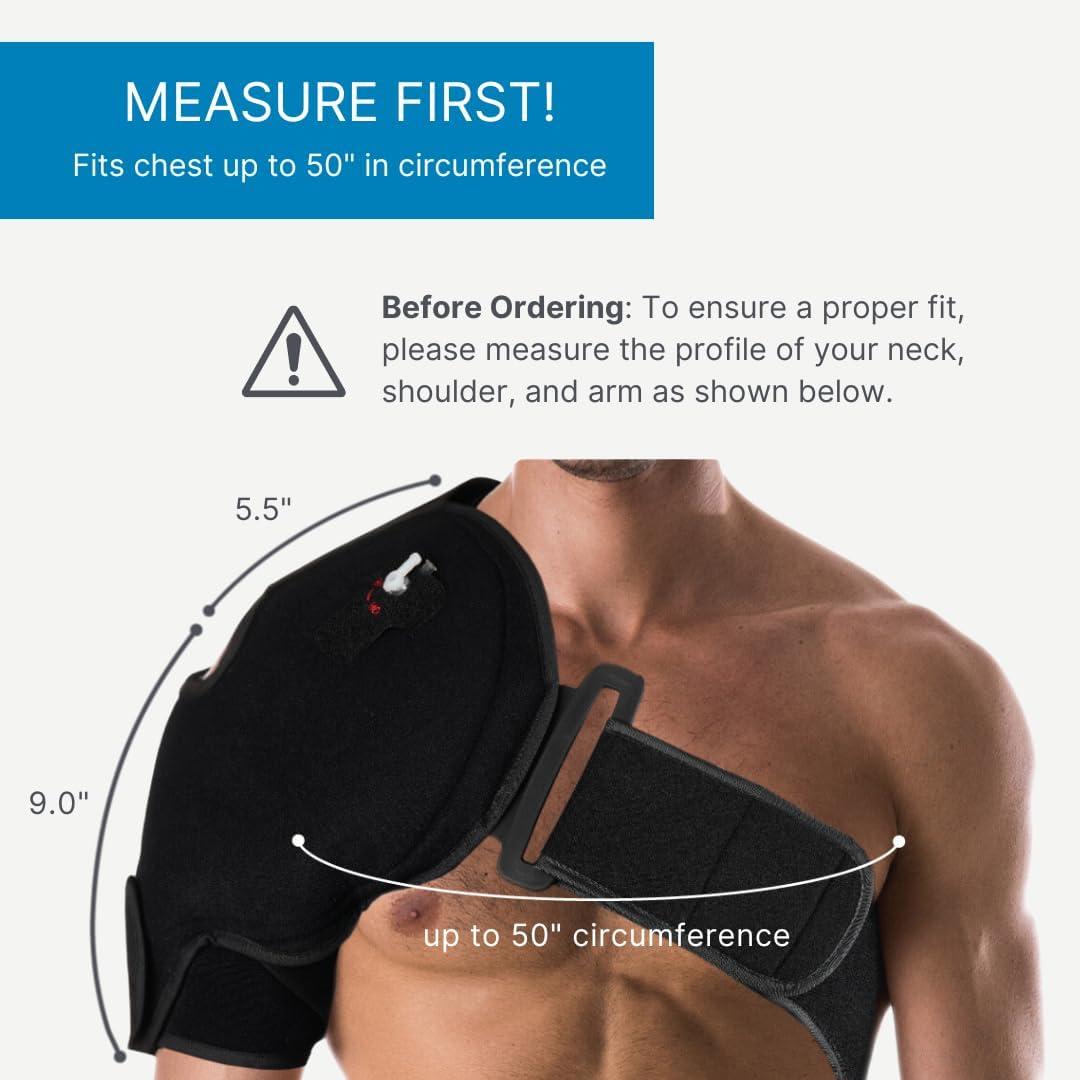 NatraCure NatraCure Hot or Cold Therapy Shoulder Ice Pack Wrap, Shoulder Brace for Shoulder Pain Relief - (Heating Pad for Rotator Cuff Injuries, Surgery, Gym Injuries, Baseball, Pitching Injuries) - 6032