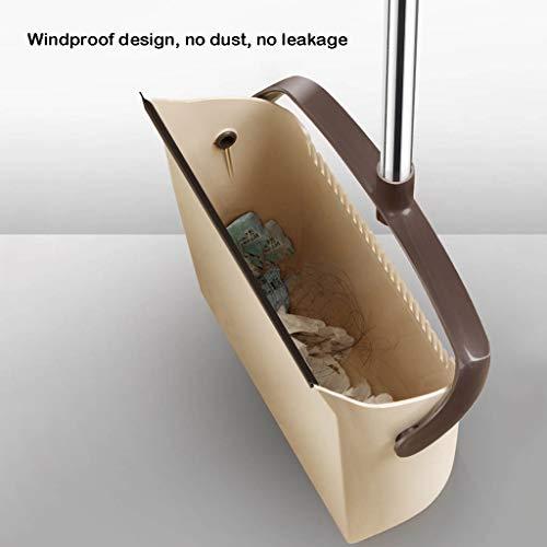 brooms brooms NLIAN and Dustpan Set, with 75cm Long Handle House Sweep with Upright Stand Up Dustpan for Home Kitchen Room Office Lobby Floor Cleaning