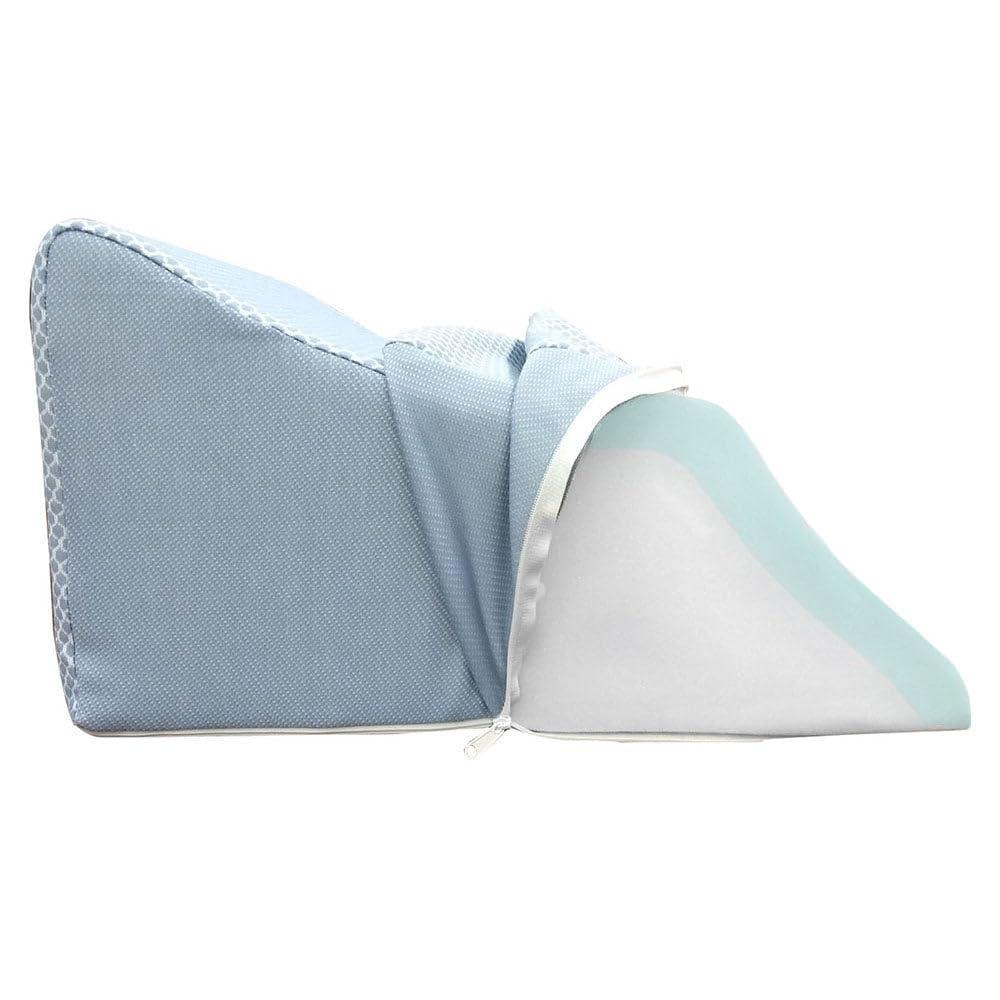 Lounge Doctor Lounge Doctor Elevating Leg Rest Wedge Pillow with Memory Foam, Light Blue, Small, Wide