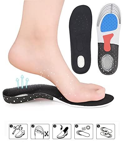 METANIC METANIC Shoe Insole Pad, Shoe Insert, Cutable Insole for Athletic Sports Running Hiking Basketball Bassball Football Bicycle Camping Hunting, Shock Absorbing Shoe Insole(Color B, Large-(7. 5-12))