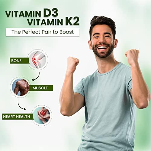 Himalayan Organics Himalayan Organics Vitamin D3 with K2 As MK7 Supplement- 120 Veg Tablets