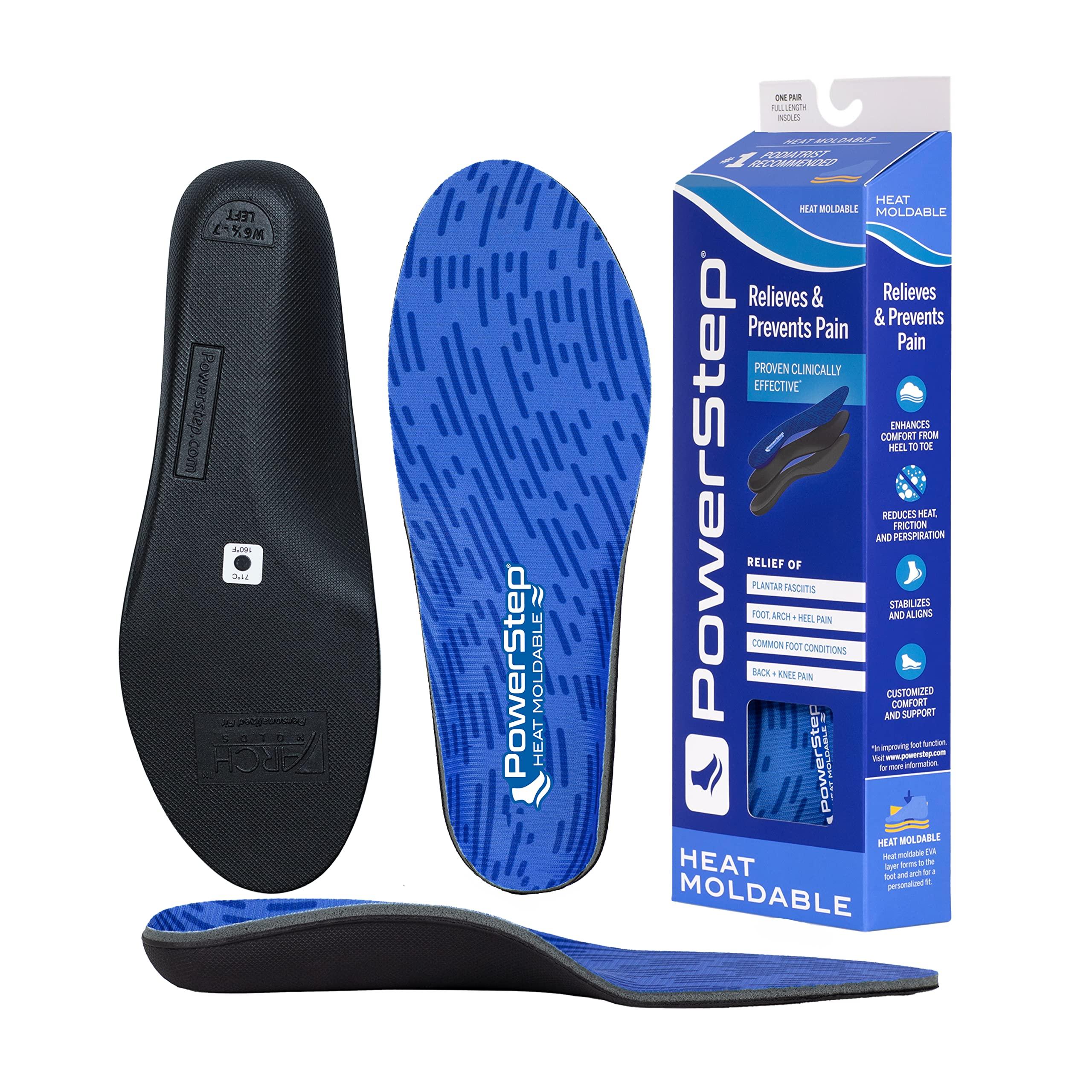Powerstep Powerstep Men's Archmolds Maximum Orthotic Insoles, Blue, Men's 14-14.5