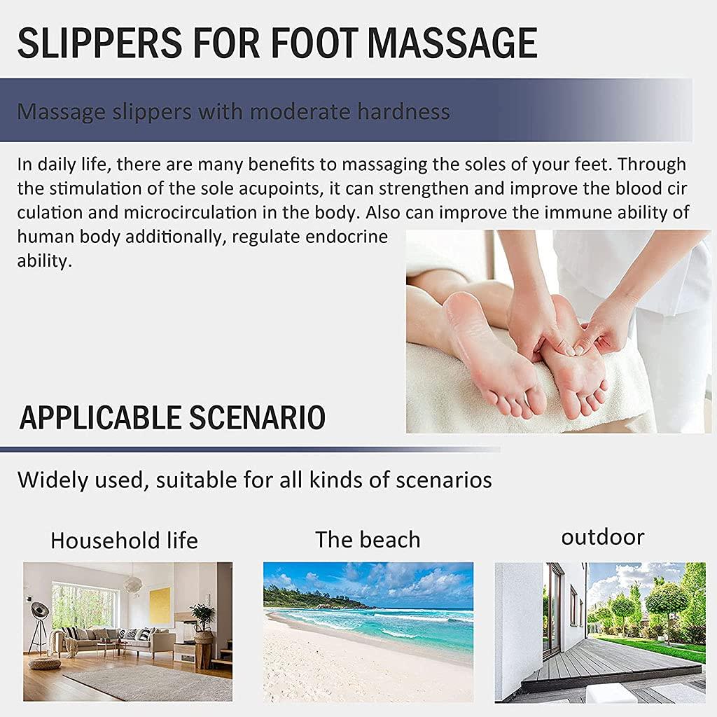 Xnlonby Acupressure Massage Slippers Therapeutic Reflexology Sandals for Foot Acupoint Massage Shiatsu Arch Support House Sandals, Boost Circulation Improves Health for Men Women(Size:8.5-9 Men,Color:Blue)